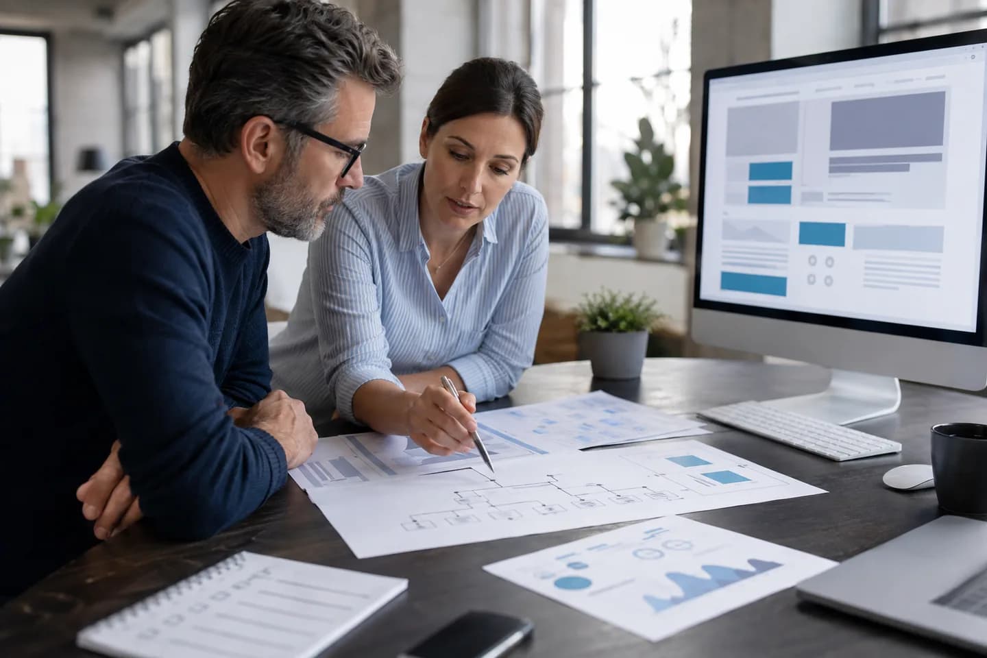 Website owner and security specialist reviewing a cleaned and hardened site
