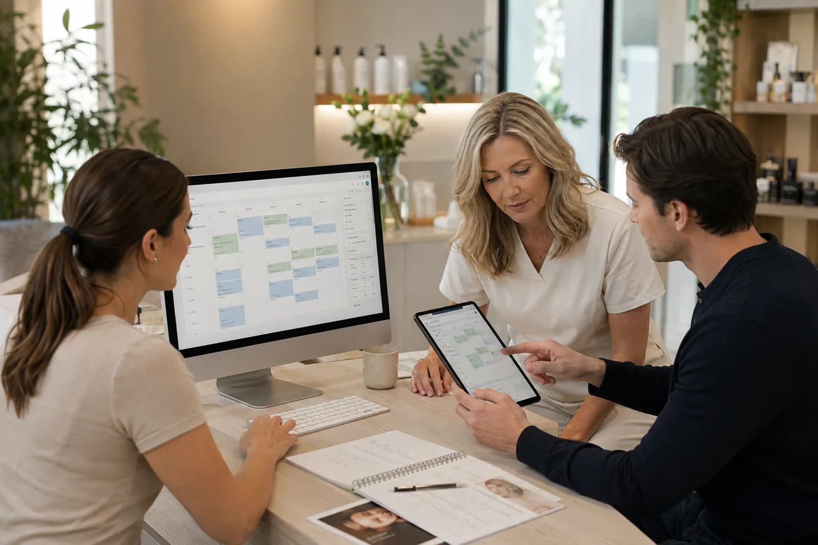 Wix Web Design workspace showing operations workflow across responsive desktop, tablet and mobile screens