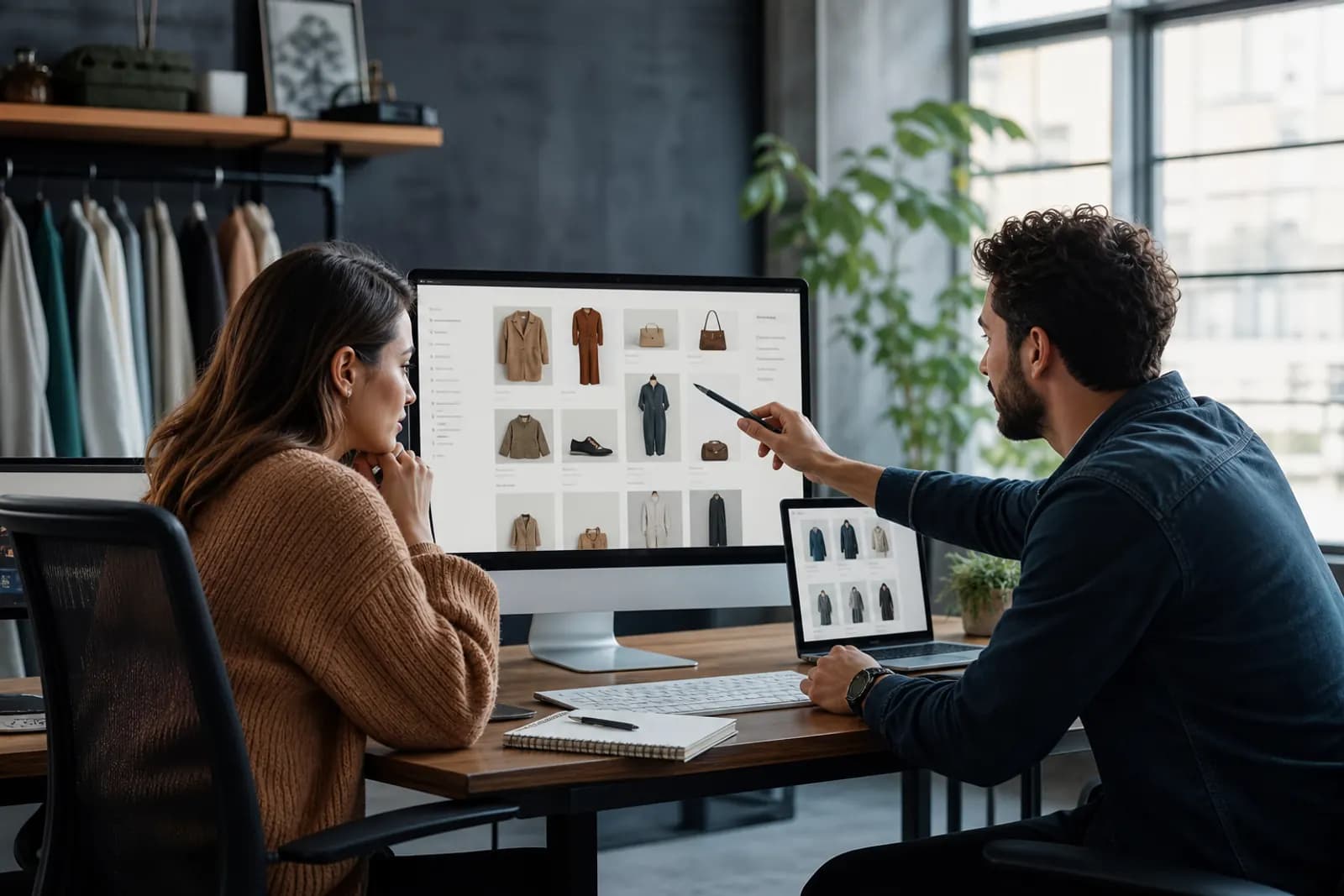 E-commerce team reviewing online store product discovery and merchandising