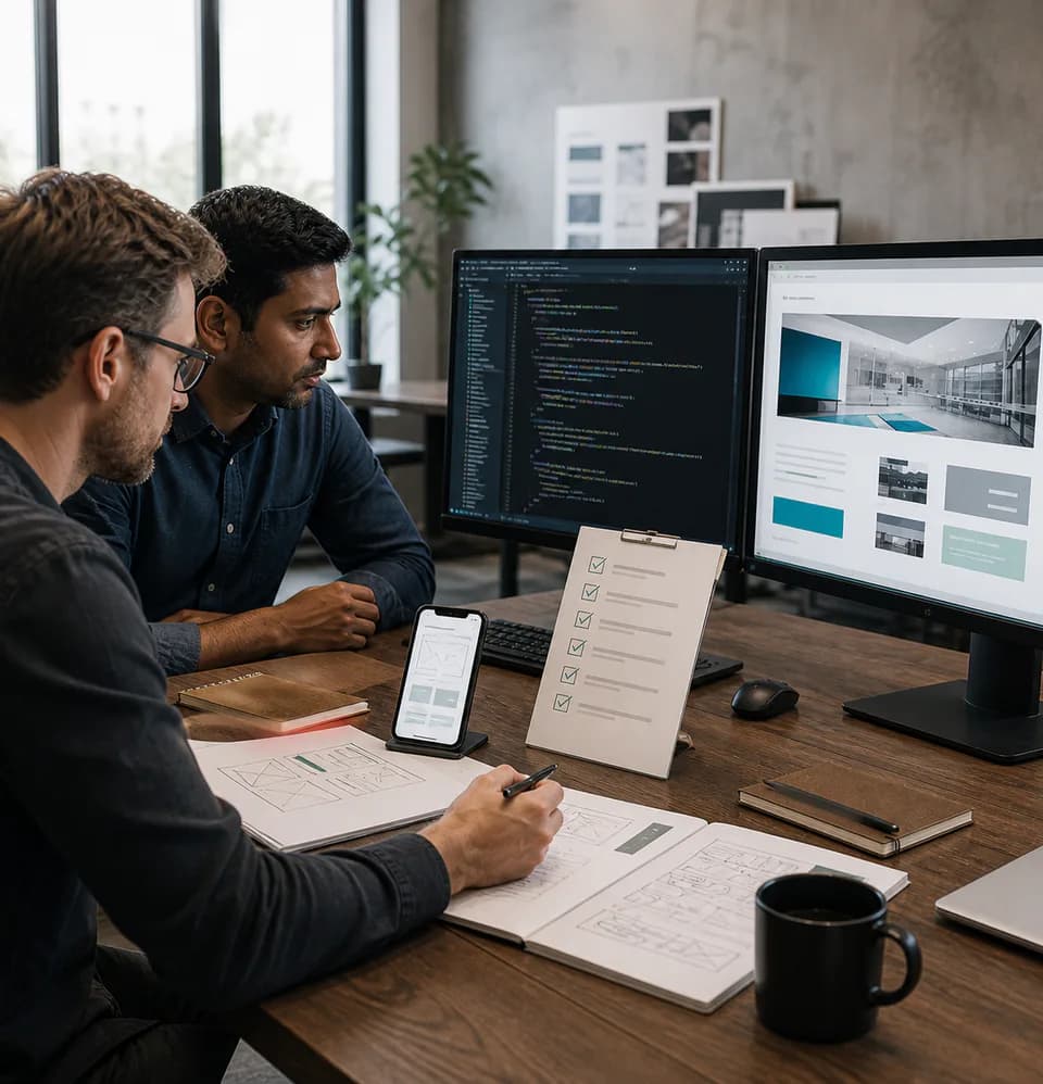 Product team moving a prototype into production development