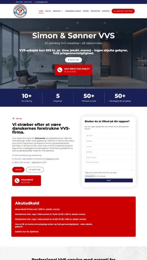Simon Sonner VVS website design