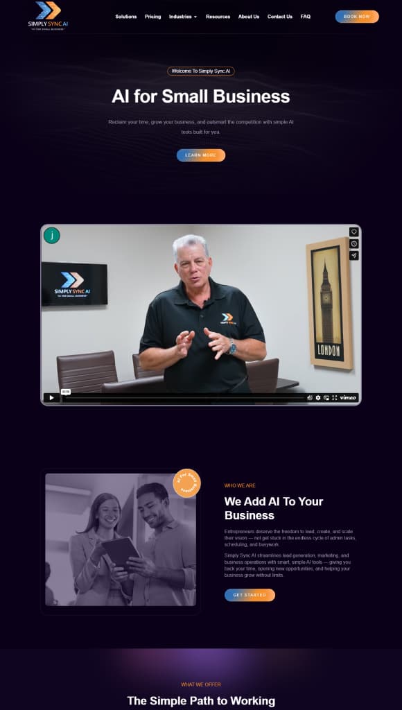 AI business automation website design
