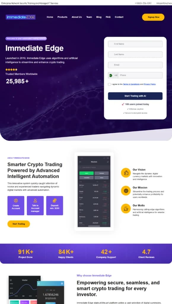 Crypto Trading Platform Website Redesign