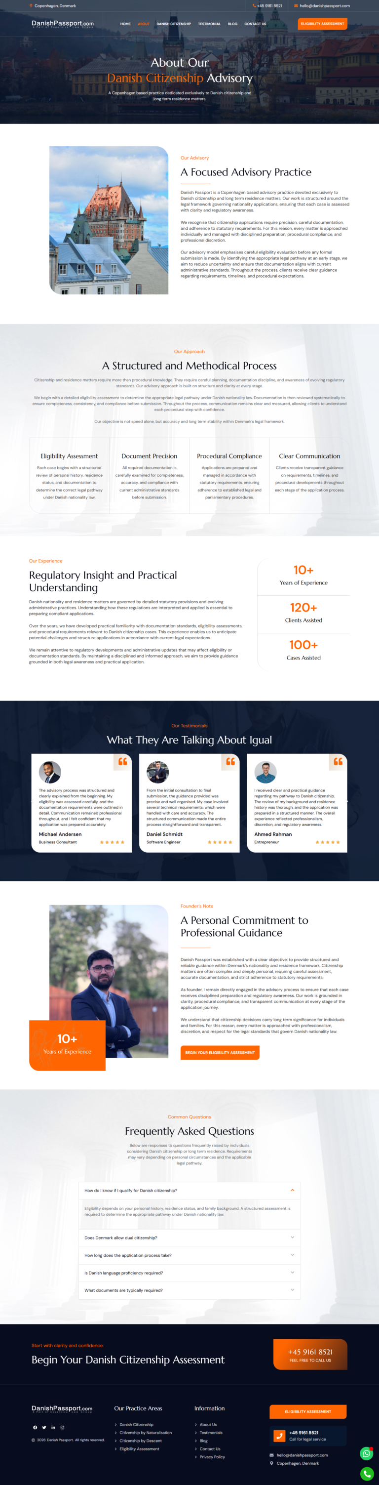 Danish Citizenship Advisory Website Redesign & Development | Attors Technologies
