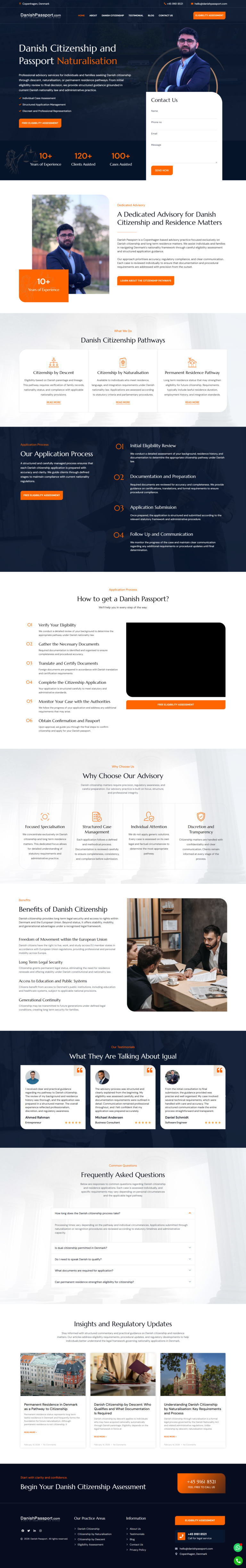 Danish Citizenship Advisory Website Redesign & Development | Attors Technologies