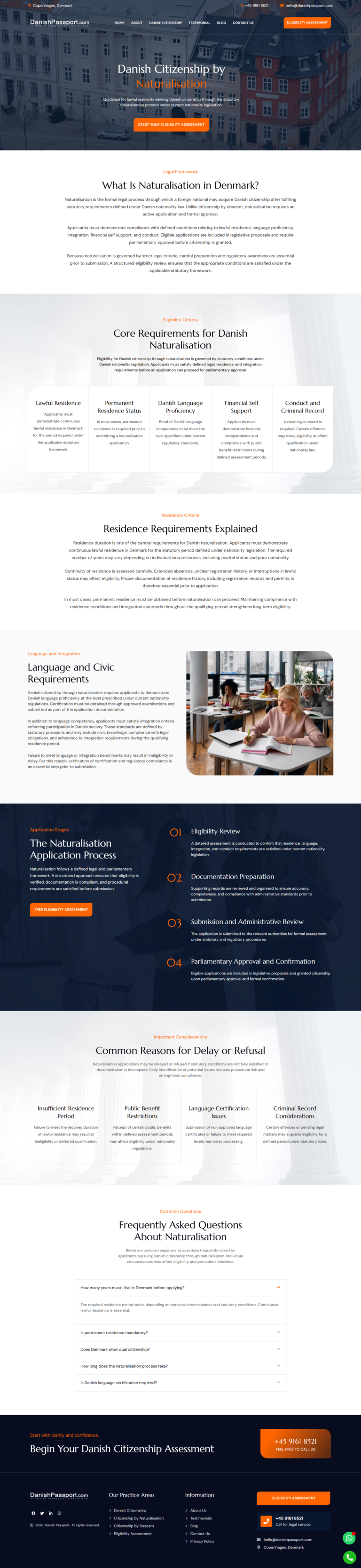 Danish Citizenship Advisory Website Redesign & Development | Attors Technologies