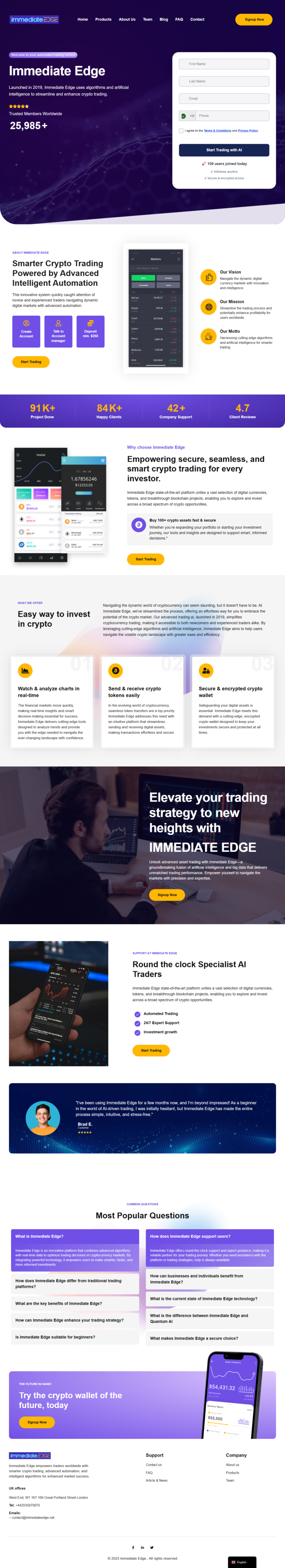 Crypto Trading Platform Website Redesign (AI Fintech Case Study) | Attors Technologies