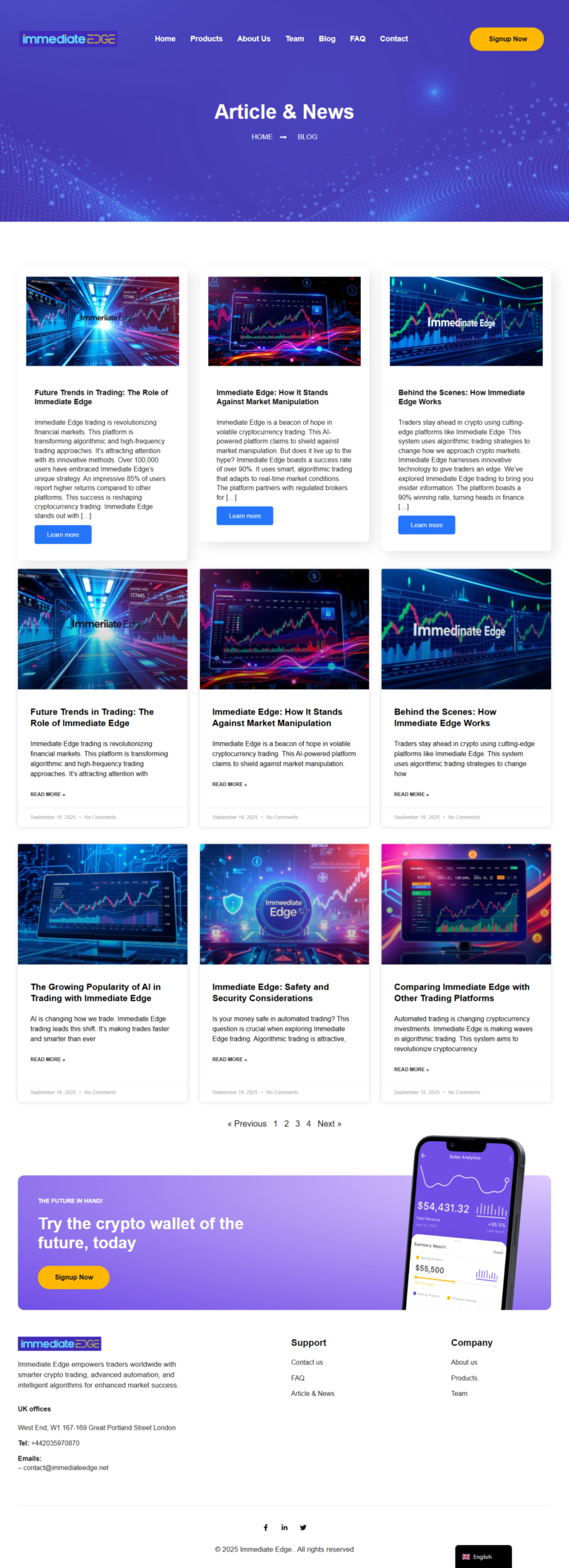 Crypto Trading Platform Website Redesign (AI Fintech Case Study) | Attors Technologies