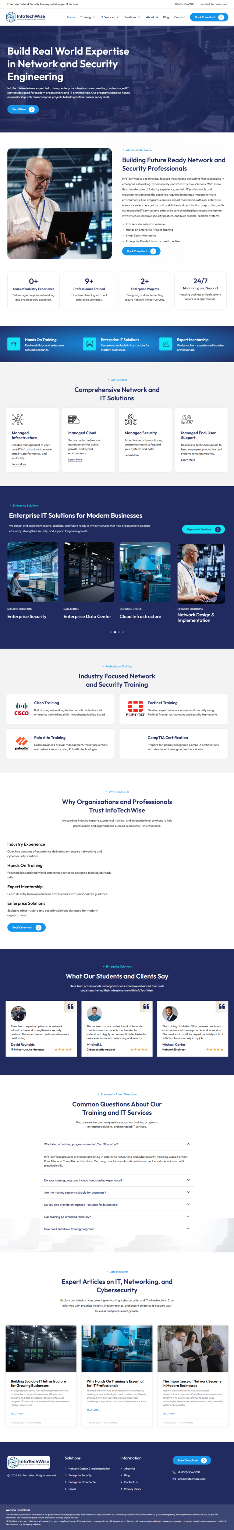 IT Services & Cybersecurity Training Website Redesign (WordPress Case Study) | Attors Technologies