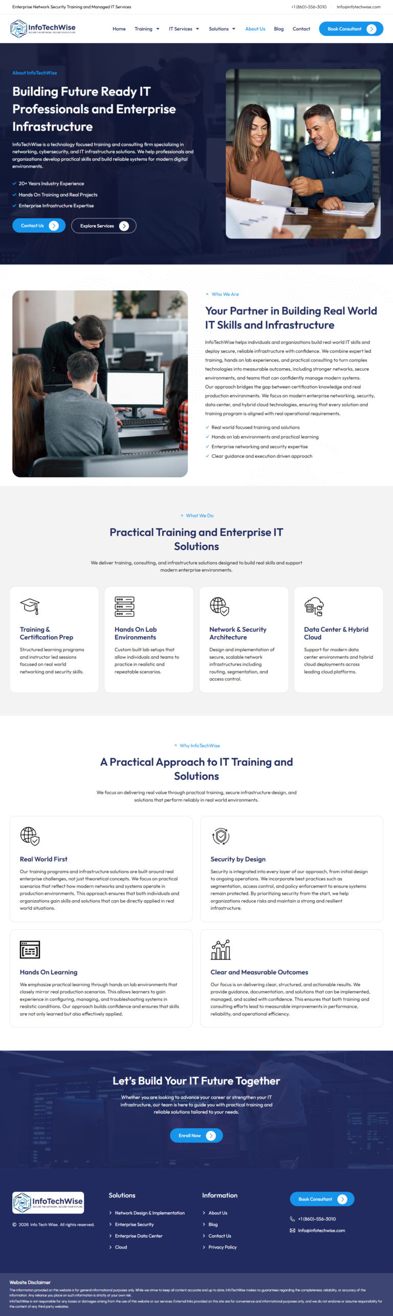 IT Services & Cybersecurity Training Website Redesign (WordPress Case Study) | Attors Technologies