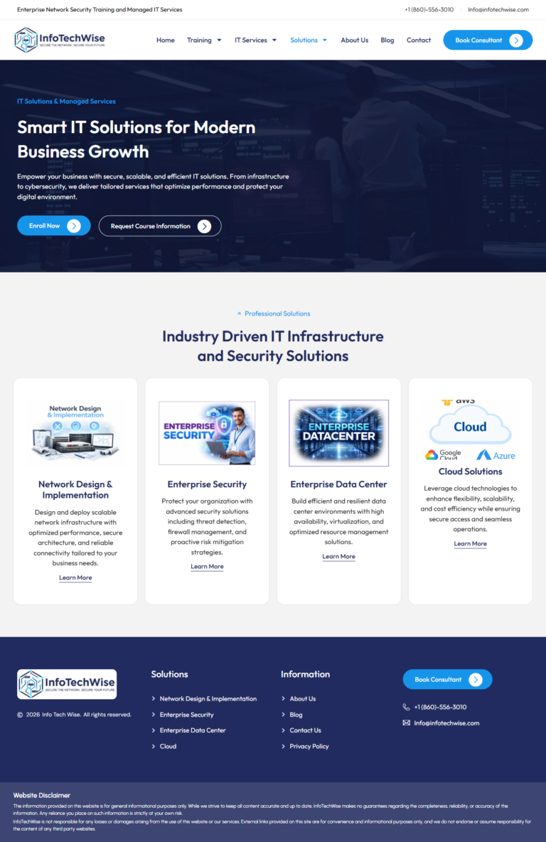 IT Services & Cybersecurity Training Website Redesign (WordPress Case Study) | Attors Technologies